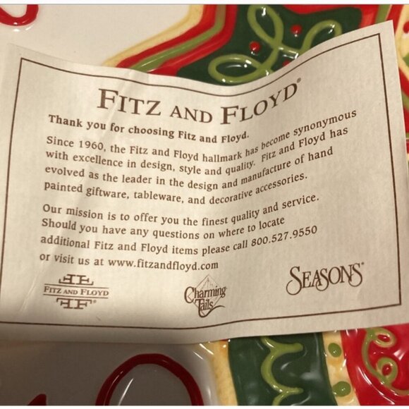 Fitz and Floyd Sugar coated Christmas Cookies for Santa Plate Decor - Picture 10 of 10
